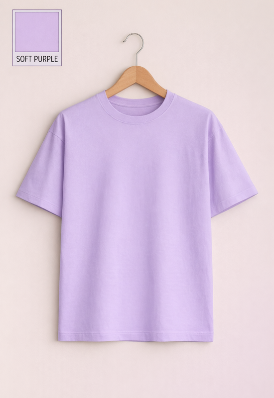 Emma Unisex Half Sleeve T-Shirt – Soft Purple